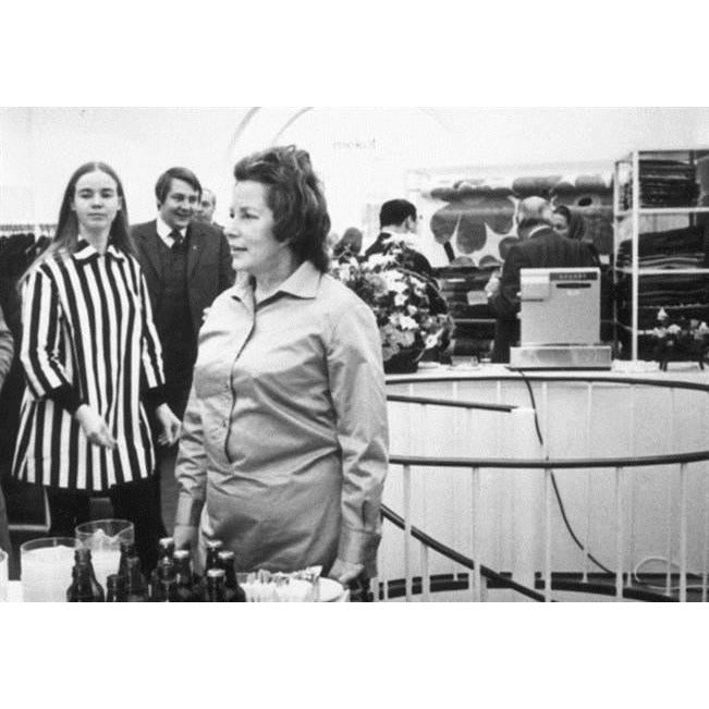 Vintage Vuokko Finnish Designer Shirt Tunic Brown & White Stripes Sz 38 Late 1960s marimekko The Best Vintage Clothing