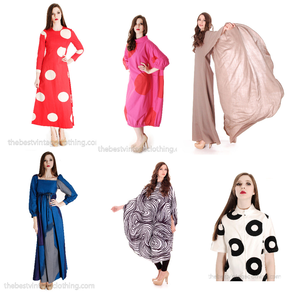 Vintage Lot- Vuokko & Marimekko 1960s-70s Finland Mod Op ARt 150+ Dresses/COATS +Model Photos marimekko The Best Vintage Clothing