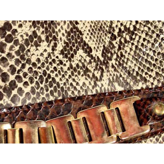 Vintage Ladies Mr. John Jr Faux Snakeskin Hat & Purse 1970S Brown Handbags Mr. John