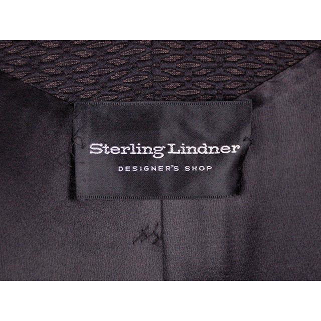 Vintage Wool Sack Coat Black & Brown Print Sterling Lindner 1950S 44 Bust Cart2cart The Best Vintage Clothing