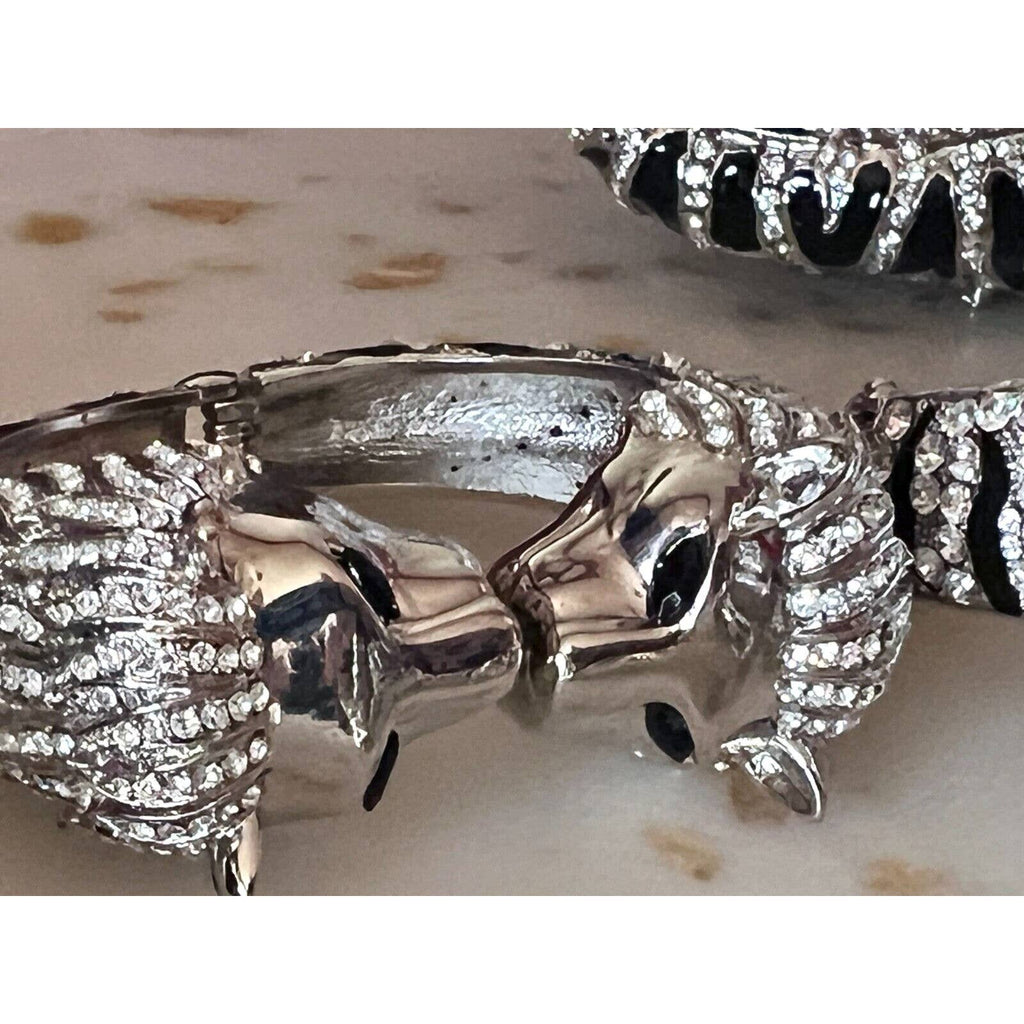 Natasha Tiger Crystal-Embellished Evening Clutch Minaudiere Bag NIB $398+ MORE! New Arrivals Natasha