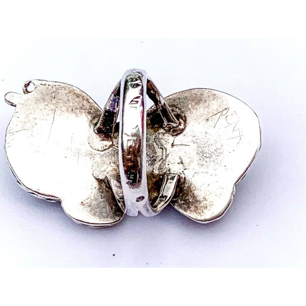 Authentic VTG Native American Sterling Turquoise Doublet Ring 5.5-6 8.9 GR New Arrivals Handmade