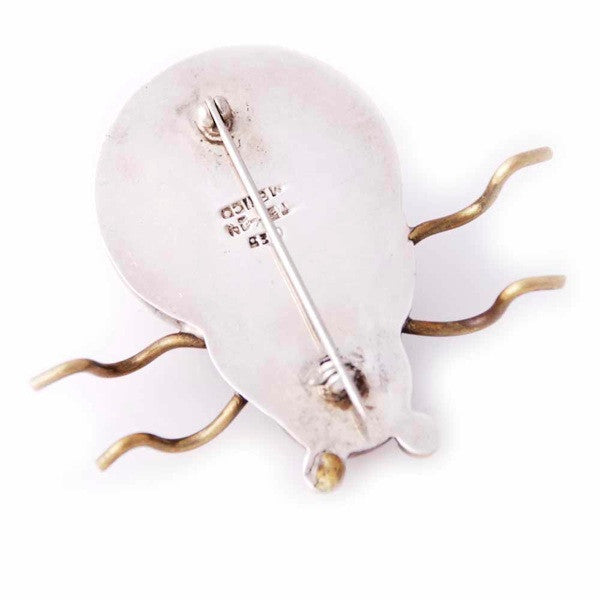 Vintage Sterling Silver Insect Brooch & Earrings Tango Aceves Taxco Mexico Jewelry Taxco