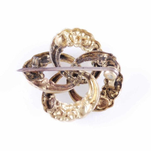 Victorian Natural Pearl/Gold Engraved Swirl Pin On Sale The Best Vintage Clothing
