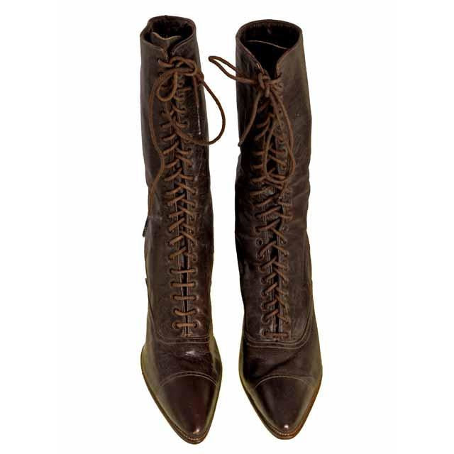 Victorian Ladies Julia Marlowe Boots w/Louis Spool Heels Brown 1900 Size 6 NWOT Women's,Shoes,On Sale The Best Vintage Clothing