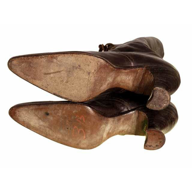 Victorian Ladies Julia Marlowe Boots w/Louis Spool Heels Brown 1900 Size 6 NWOT Women's,Shoes,On Sale The Best Vintage Clothing