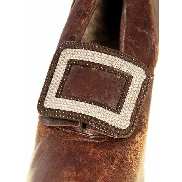 Victorian Shoe Single Pilgrim Vamp Louis Heel 1900 For Design/Collection Shoes The Best Vintage Clothing