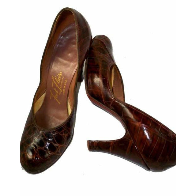 Vintage womens alligator shoes clearance