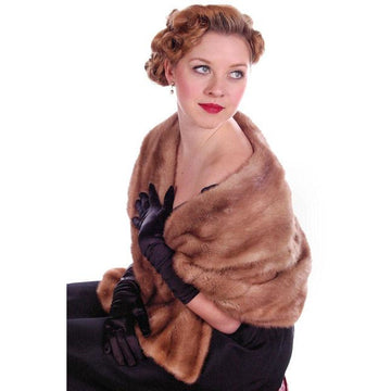 Vintage Mink Stole Autumn Haze Mink  Shawl Collar 1950S - The Best Vintage Clothing
 - 1
