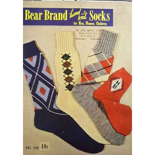 Vintage Bear Brand Knitting Book Argyle Socks 1950 39 Pages of The Coolest Socks! On Sale The Best Vintage Clothing