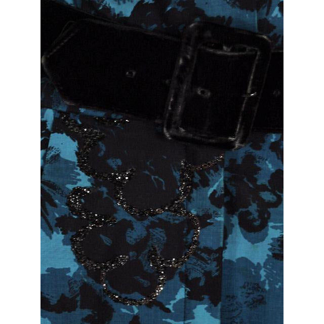 Vintage MCM Cocktail Dress Black & Turquoise Brocade Beaded 1950S Peer 36-26-Free S Cart2cart Peer