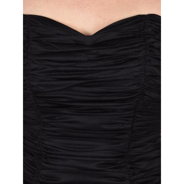 Vintage Black Strapless Cocktail Dress ShirredRayon & Taffeta 1950S 34-26-Free Cart2cart The Best Vintage Clothing