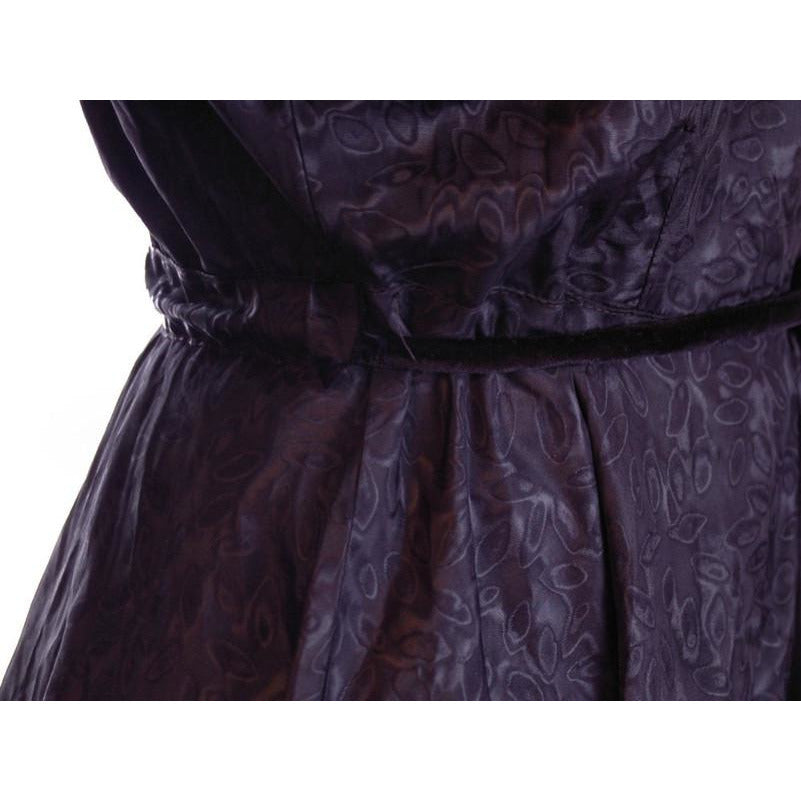 Vintage Black Moiré Dress Huge Sleeves Late 1930S 36-28-FREE Cart2cart vendor-unknown