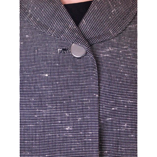 Vintage Ladies Black & White Tweed Linen Swing Coat 1950S M-L 6-14 Cart2cart vendor-unknown