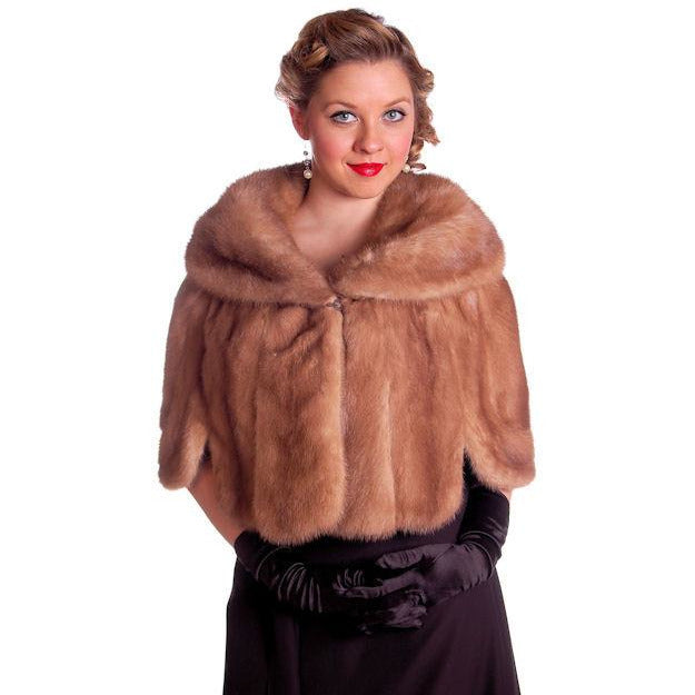 Vintage Mink Fur Stole Blonde Ranch Mink Fur 1940's Glamourous Women's vendor-unknown