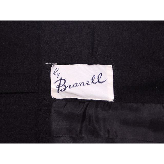 Vintage Ladies Black Wool Suit/Dress Branell Jones 1950s Women's Branell