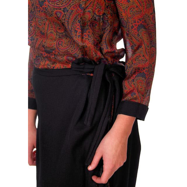 Vintage Black Paisley Wool/Silk Dress Suit Amazing Design Early 1920s 39-42-50 Women's The Best Vintage Clothing