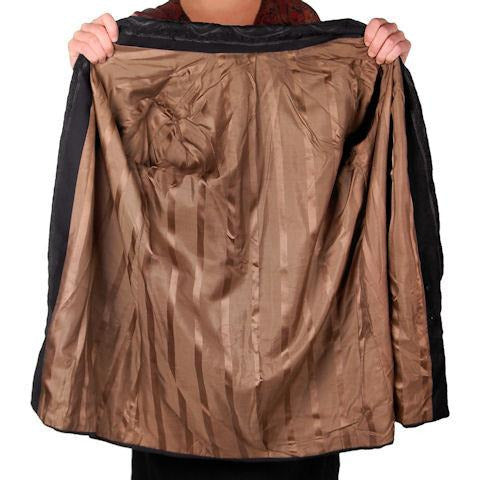 Vintage Black Paisley Wool/Silk Dress Suit Amazing Design Early 1920s 39-42-50 Women's The Best Vintage Clothing