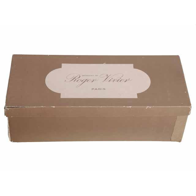 Vintage Womens Brown Leather Shoes Roger Vivier 1960s 9AA Box Shoes,On Sale Roger Vivier