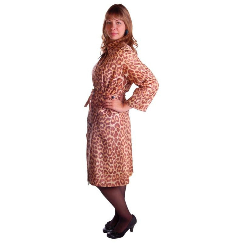Vintage Cat Print Swing Coat 1950S Acetate /Scarf & Belt Rain Paka Cart2cart The Best Vintage Clothing