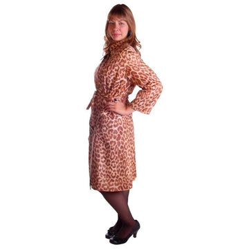 Vintage Cat Print Swing Coat 1950S Acetate /Scarf & Belt Rain Paka Cart2cart The Best Vintage Clothing