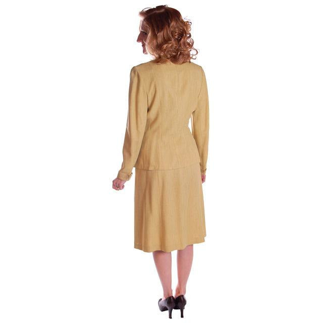 Vintage Ladies Chartreuse Rayon Gab Suit 1940S ww2 Pencil Skirt 1940S Guernsey & Potato Peel Pie Cart2cart The Best Vintage Clothing