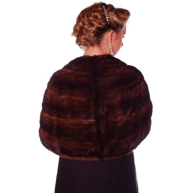 Vintage Stole Dark Brown Mink Fur Stole Park Lane Furs Women's vendor-unknown