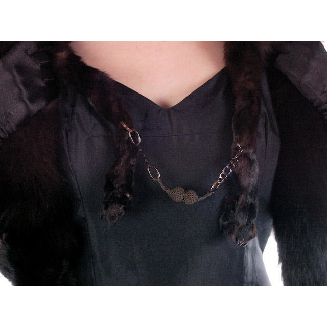 Vintage Dark Brown Full Fox Fur Wrap/Scarf 1930S Celluloid Clip Women's The Best Vintage Clothing