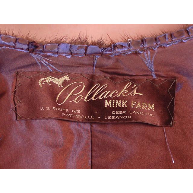 Vintage Stole Dark Brown Mink Fur Pollacks Mink Farm Extra Long AND Lovely Women's vendor-unknown