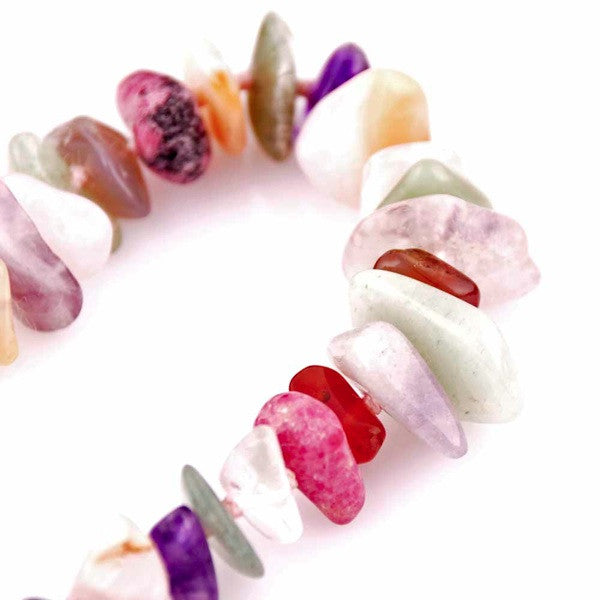 Vintage Gemstone Necklace Les Bernard 30" Long Jewelry Les Bernard