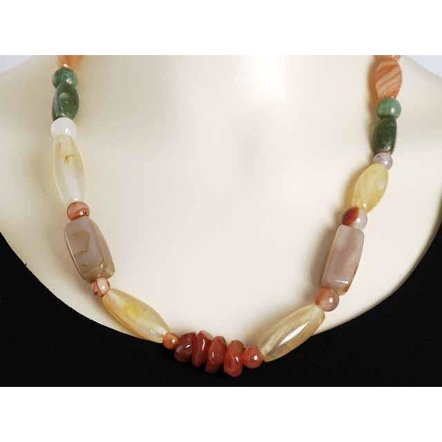 Vintage Natural Gemstone Necklace Chunky Heavy Stones 22" Jewelry The Best Vintage Clothing