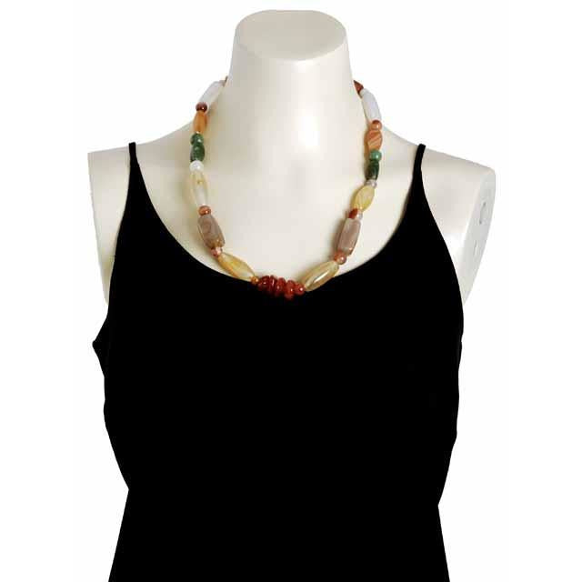 Vintage Natural Gemstone Necklace Chunky Heavy Stones 22" Jewelry The Best Vintage Clothing