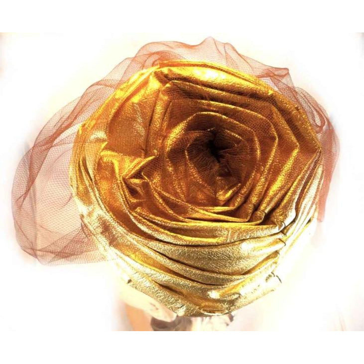 Vintage Gold Metallic Cocktail Hat Don Anderson 1950S Hats Don Anderson