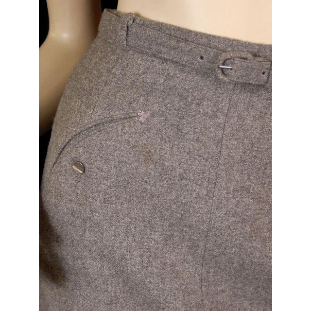 Vintage Pencil Skirt Gray Cashmere 1950s Bernhard Altmann 26 Waist Cart2cart The Best Vintage Clothing