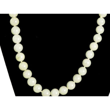 Vintage Pale Green Quartz Bead Necklace 14K Clasp 20" - The Best Vintage Clothing
 - 1