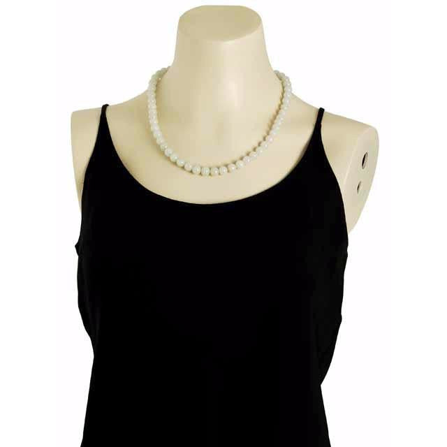 Vintage Pale Green Quartz Bead Necklace 14K Clasp 20" Jewelry The Best Vintage Clothing