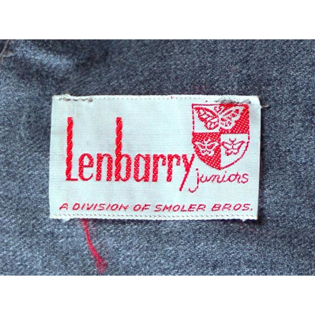 Vintage Heather Gray Wool Gabardine Day Dress 1950's Lenbarry 38-26-44 Cart2cart Lenbarry