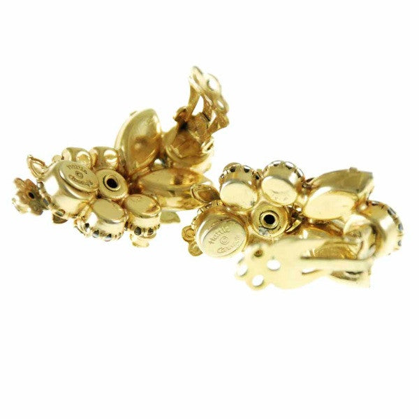 Vintage Hattie Carnegie Earrings Blue Rhinestones 1950S Cart2cart Hattie Carnegie