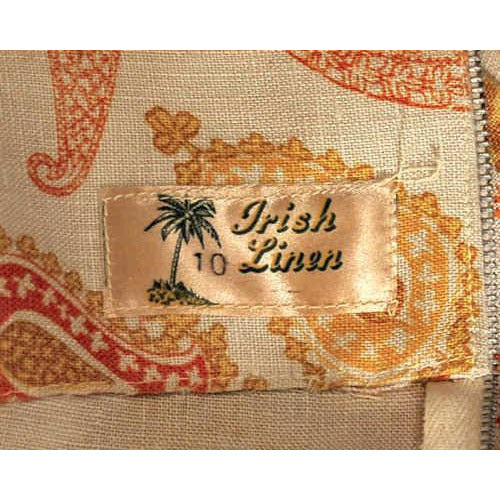 Vintage Dress Irish Linen Paisley Shift 1960S 42-37-46 Cart2cart The Best Vintage Clothing