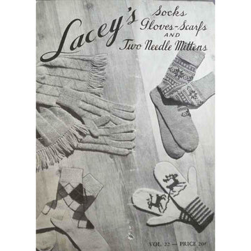 Vintage Knitting Pattern Book Laceys Socks/Mittens 1949 Reindeer Snowflakes - The Best Vintage Clothing
 - 1