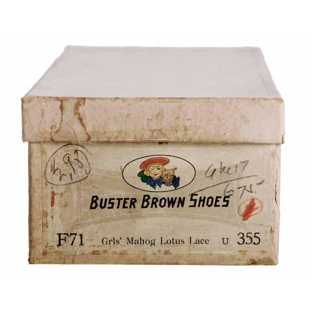 Vintage Mahogany Leather High Lace Boots 1910 Sz 7N New In BOX Buster Brown Shoes,On Sale The Best Vintage Clothing