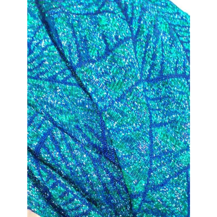 Vintage Metallic Turquoise Damask Sparkly Ladies Hat 1950S Hats,On Sale The Best Vintage Clothing