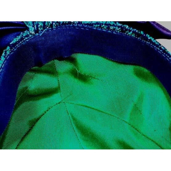 Vintage Metallic Turquoise Damask Sparkly Ladies Hat 1950S Hats,On Sale The Best Vintage Clothing