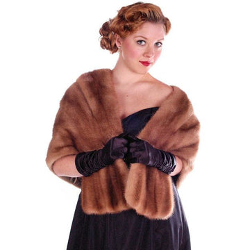 Vintage Stole Mink Stole Autumn Haze Silk Lined 1950S - The Best Vintage Clothing
 - 1