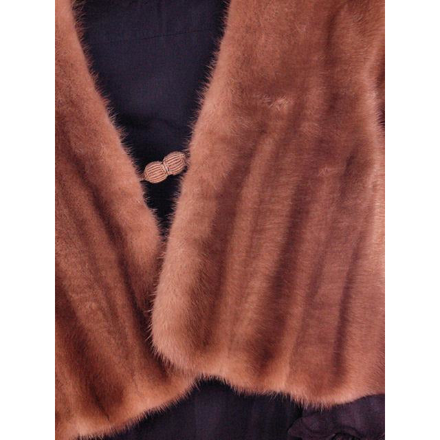 Vintage Stole Mink Stole Autumn Haze Silk Lined 1950S Women's The Best Vintage Clothing
