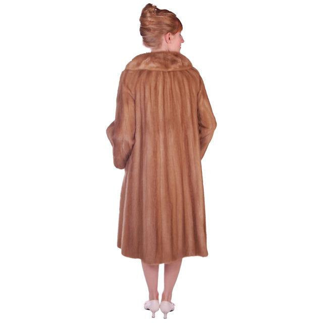 Vintage Mink Coat Autumn Haze Fantastic Buttons 1950s Small Women's The Best Vintage Clothing