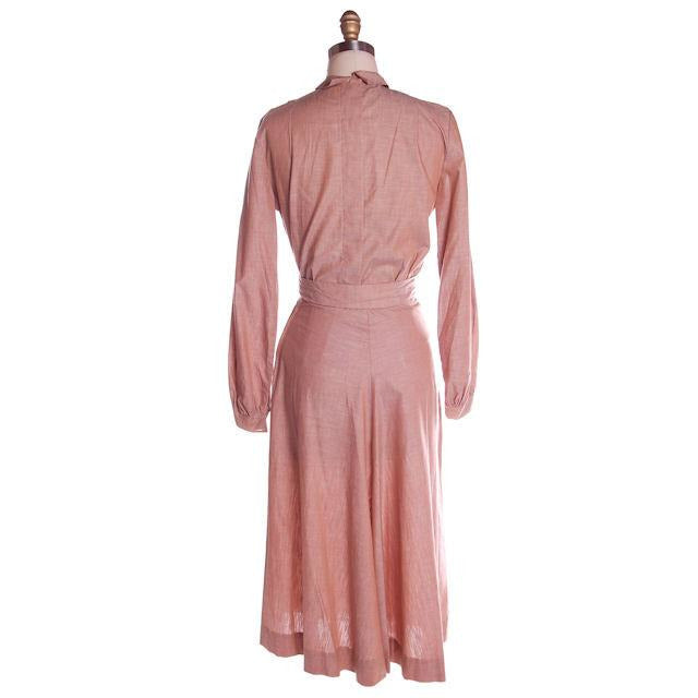 VTG 1940s Maison France Mocha Cotton 3 Pc Dress Set Blouses Skirt Pinup 39-26-37 Women's,New Arrivals Maison France