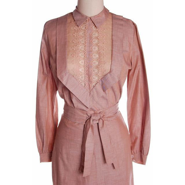 VTG 1940s Maison France Mocha Cotton 3 Pc Dress Set Blouses Skirt Pinup 39-26-37 Women's,New Arrivals Maison France