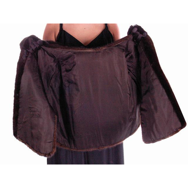 Vintage Fur Stole Natural Silver Blue Mink Cape 1954 Luxury W Appraisal Certificate Women's vendor-unknown