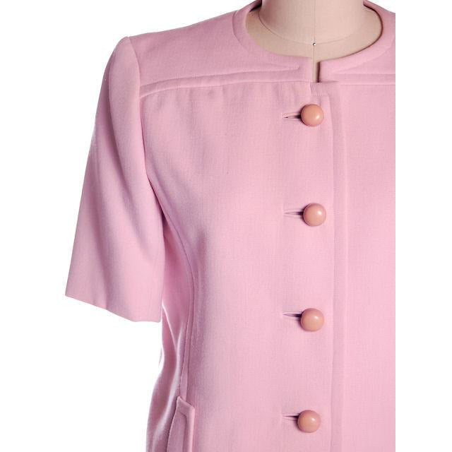 Vintage Pink Wool Suit Ben Zuckerman 1960's SZ 4 Women's Ben Zuckerman